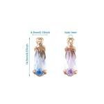 Teardrop Crystal Glass Pendant Set in Gold