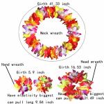 JEKANEL Ti Leaf Hula Skirt and Flower Leis
