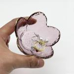 BESSKON Purple Flower Glass Jewelry Dish Tray
