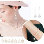 Cubic Zirconia Charm Set in Gold and Silver