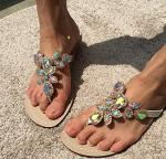 Rhinestone Flip Flops in 13 Colors for Women