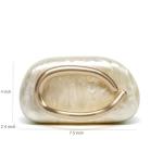 Acrylic Pearl White Clutch Purse for Women