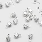 April Birthstone Rhinestone Charms for DIY Jewelry