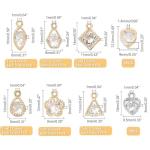 Cubic Zirconia Charm Set in Gold and Silver