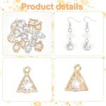 Cubic Zirconia Charm Set in Gold and Silver