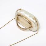 Acrylic Pearl White Clutch Purse for Women