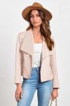 PRETTYGARDEN Women's Cropped Faux Suede Jacket