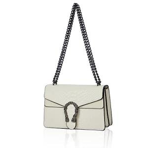 Aiqudou Embossed Snake-Print Crossbody Purse