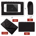 BBjinronjy Black Suede Evening Clutch with Chain