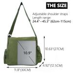 ChicGlow Personalized Canvas Crossbody Messenger Bag