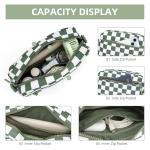 Cute Checkered Crossbody Bag for Women in Green