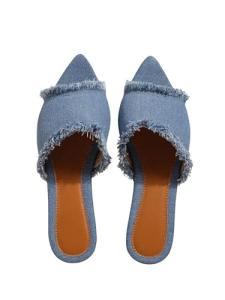 Verdusa Women's Blue Pointed Toe Denim Sandals