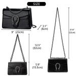 DEEPMEOW Black Crocodile Grain Crossbody Bag