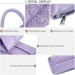 Vegan Leather Hand-Woven Tote Bag in Violets