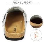 Tmaza Women's Suede Clogs with Memory Foam