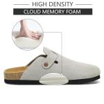 Tmaza Women's Suede Clogs with Memory Foam