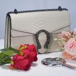 Aiqudou Embossed Snake-Print Crossbody Purse