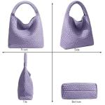Vegan Leather Hand-Woven Tote Bag in Violets