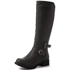 Grey Knee High Fashion Boots for Women