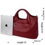 Iswee Luxury Soft Leather Shoulder Bag in Red