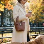 Kadynow Vegan Leather Bucket Tote Bag for Women