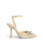 DREAM PAIRS Gold Rhinestone Ankle Strap Heels