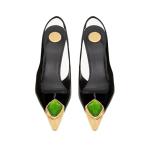 THESHY Women's Slingback Stiletto Heels with Gems