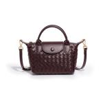 Braided Luxury Leather Mini Women's Handbag