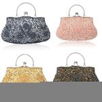EROUG·E Sequin Flower Evening Clutch Bag