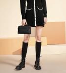 KALIDI Leather Crossbody Bag for Women, Black