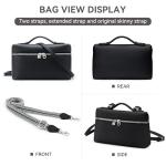 KALIDI Leather Crossbody Bag for Women, Black