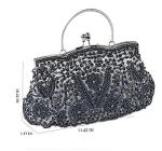 EROUG·E Sequin Flower Evening Clutch Bag