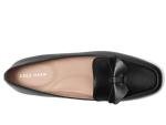 Cole Haan Black Leather Bow Loafers for Women