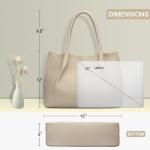 KKXIU Vegan Leather Tote Bag for Women