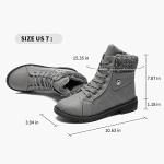 FRACORA Women's Stylish Combat Boots with Fur Lining