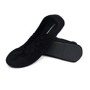 FUNKYMONKEY Women's Comfortable Black Ballet Flats