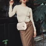 White Mini Faux Leather Top-Handle Handbag