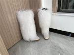 Mongolian Sheep Fur Knee-High Snow Boots for Women