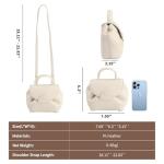 White Mini Faux Leather Top-Handle Handbag