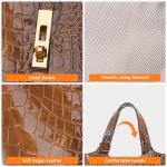 Deep Grey Vegan Leather Crocodile Tote Bag