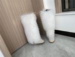 Mongolian Sheep Fur Knee-High Snow Boots for Women