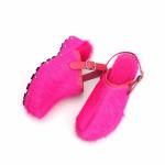 Luxury Women's Cowhide Hair Platform Clogs