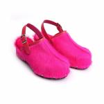 Luxury Women's Cowhide Hair Platform Clogs
