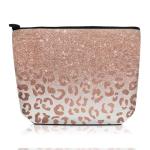 Luxury Pink Leopard Makeup Organizer Bag