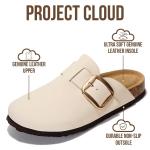 Genuine Leather Women’s Clogs with Memory Foam