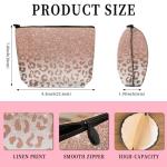 Luxury Pink Leopard Makeup Organizer Bag