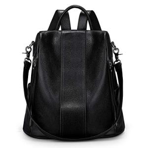 S-ZONE Women’s Leather Antitheft Backpack Purse