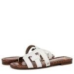 Sam Edelman Bay Classic White Leather Slide Sandal