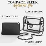 VOULEZVUE Clear Stadium Crossbody Bag with Chain Strap