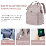 VANKEAN Stylish 17-Inch Laptop Backpack in Pink